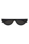 Saint Laurent 54mm Geometric Sunglasses In Black