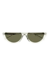 Saint Laurent 54mm Geometric Sunglasses In Green