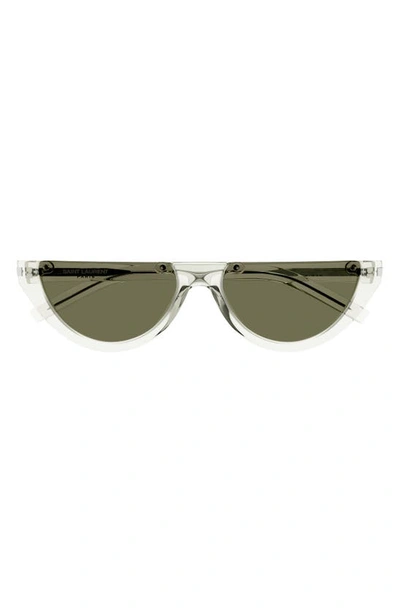 Saint Laurent 54mm Geometric Sunglasses In Green