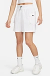 Nike Sportswear Essential Woven High Waist Shorts In White