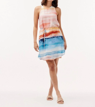 Bella Dahl Waist-tie Racerback Dress In Multi