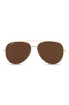 Diff 63mm Scarlett Sunglasses In Gold/brown Lens
