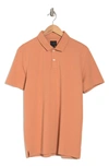 14th & Union Solid Interlock Polo In Tan Cork