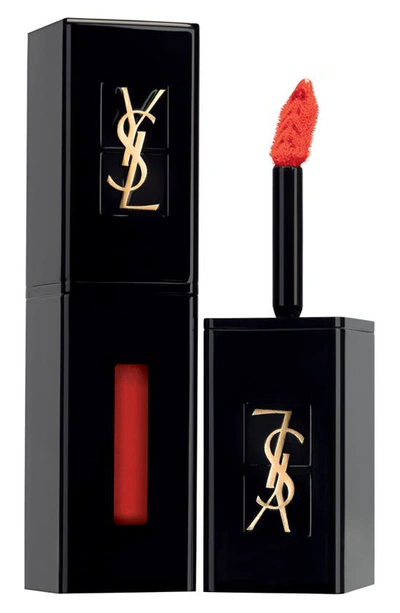 Saint Laurent Rouge Pur Couture Vinyl Cream Lip Stain In 406 Orange Electro