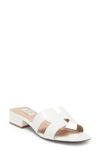 Steven New York Hutchy Croc Embossed Sandal In White Croco