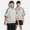 Nike Culture Of Basketball Big Kids' (boys') Short-sleeve Basketball Hoodie In Grey