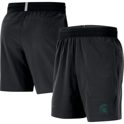 Nike Michigan State  Men's Dri-fit College Pocket Shorts In Black