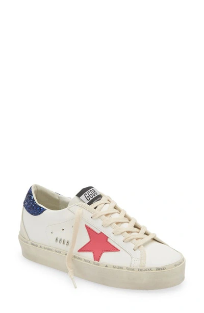 Golden Goose Hi Star Platform Sneakers In White/ Pink