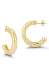 Chloe & Madison Pebble Hoop Earrings In Gold