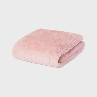 Mayoral Pompom Fur Blanket In Baby Pink