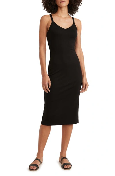 Marine Layer Rib Tank Dress In Black