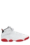 Nike Jordan 6 Rings Sneaker In White/ University Red/ Black
