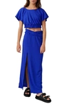 Free People Tovah Two-piece Maxi Dress In Blue