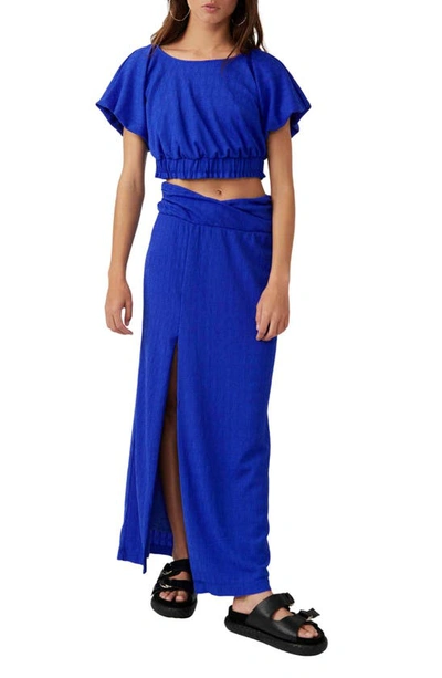 Free People Tovah Two-piece Maxi Dress In Blue