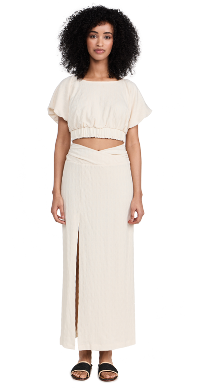 Free People Tovah Two-piece Maxi Dress In Beige