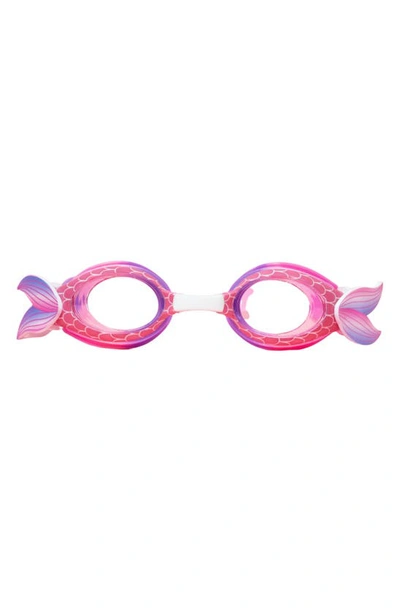 Glambaby Kids' Fishtail Swim Goggles In Pink Multi