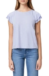Paige Linnea Ruffle Sleeve Top In Periwinkle