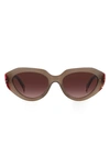 Missoni 53mm Round Sunglasses In Brown