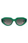 Missoni 53mm Round Sunglasses In Green