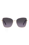 Missoni 59mm Cat Eye Sunglasses In Violet Havana Gold/ Violet