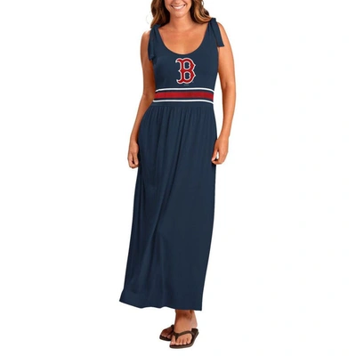 G-iii 4her By Carl Banks Navy Boston Red Sox Game Over Maxi Dress