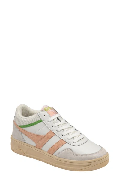 Gola Swerve Sneaker In White/ Pearl Pink/ Green
