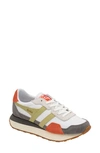 Gola Indiana Sneaker In White/ Ash/ Lemon