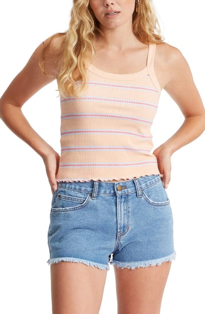 Billabong The Baby Cotton Blend Tank In Apricot