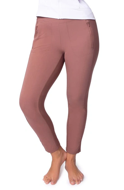 90 Degree By Reflex 2-zip Pocket Pants In Nutmeg