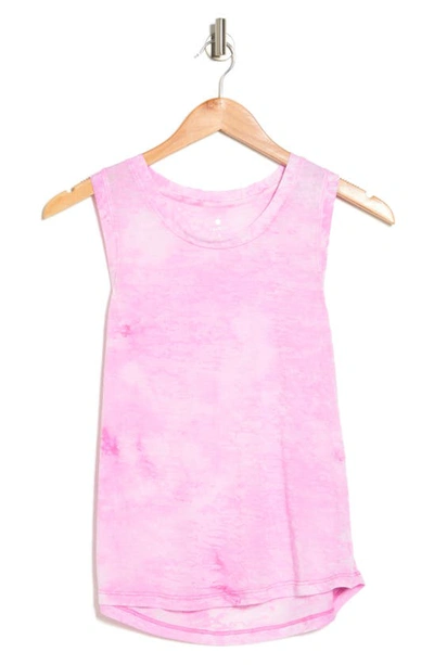 Apana Burnout Crop Tank Top In Orchid Rose