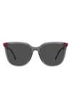 Carolina Herrera 54mm Rectangular Sunglasses In Grey Pink/ Grey