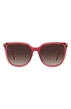 Carolina Herrera 54mm Rectangular Sunglasses In Mauve/ Brown Gradient