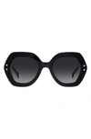 Carolina Herrera 52mm Square Sunglasses In Black Havana/ Grey Shaded