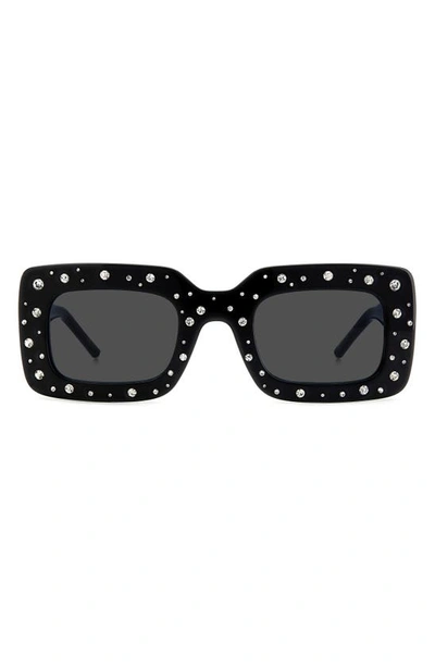 Carolina Herrera 50mm Square Sunglasses In Black/ Grey