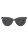 Carolina Herrera 57mm Cat Eye Sunglasses In Grey Violet/ Grey
