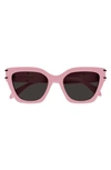 Alexander Mcqueen 53mm Cat Eye Sunglasses In Pink