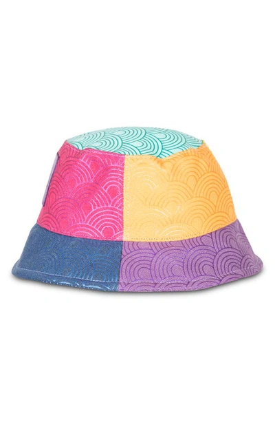 Kurt Geiger Rainbow Patchwork Print Bucket Hat