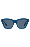Burberry Arden 54mm Square Sunglasses In Blue