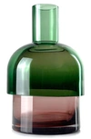 Cloudnola Flip Top Glass Vase In Green/ Pink