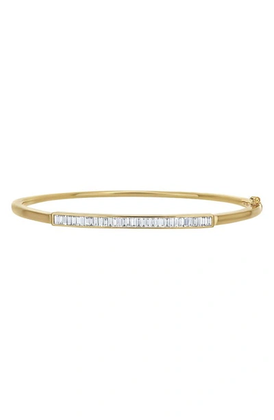 Bony Levy Florentine Baguette Diamond Bangle Bracelet In 18k Yellow Gold