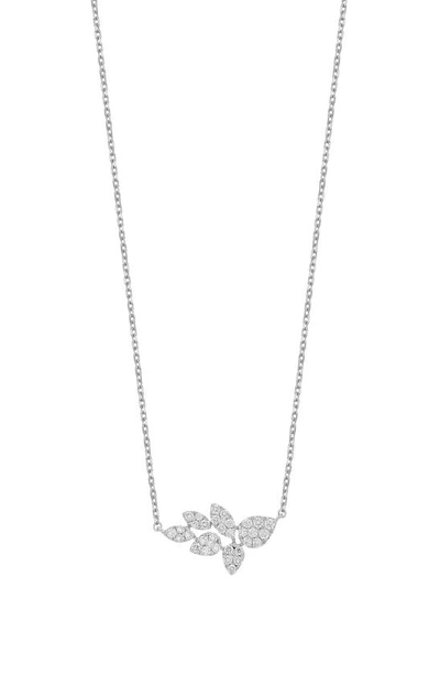 Bony Levy Getty Diamond Leaf Pendant Necklace In 18k White Gold