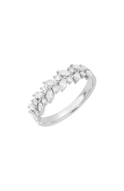 Bony Levy Getty Floral Diamond Stacking Ring In 18k White Gold