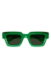 Bottega Veneta 49mm Rectangular Sunglasses In Green