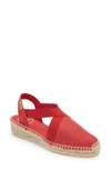 Toni Pons Verona Wedge Espadrille In Vermell/ Red