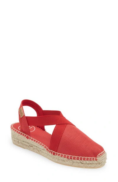 Toni Pons Verona Wedge Espadrille In Vermell/ Red