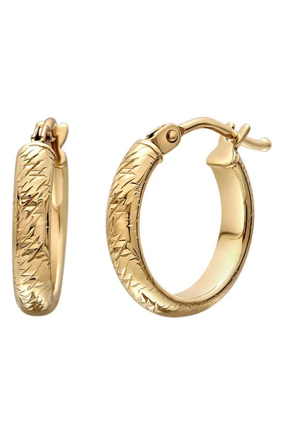 Bony Levy 14k Gold Carved Hoop Earrings In 14k Yellow Gold
