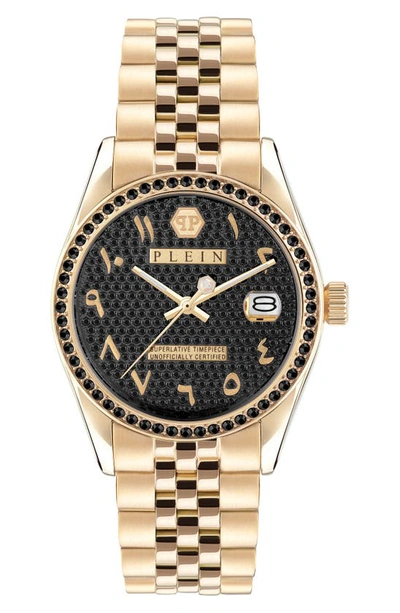 Philipp Plein Women's Date Superlative Gold Ion-plated Bracelet Watch 34mm In Multi