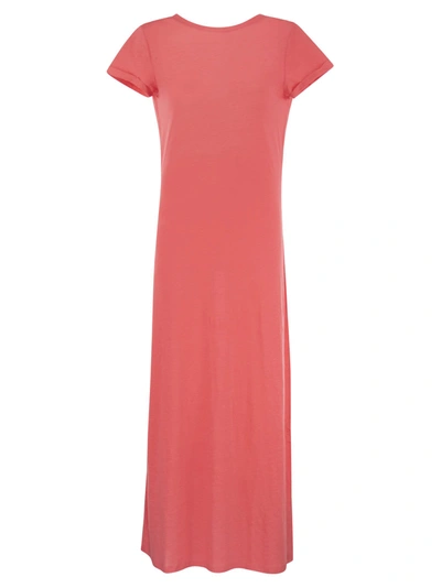 Majestic Dress With Back Neckline In Coral