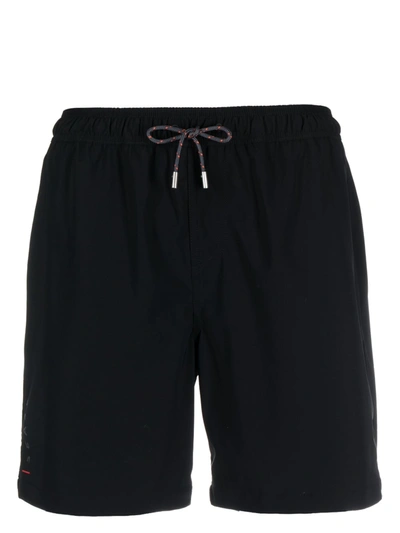 Sease Drawstring Waist Swim Shorts In Black