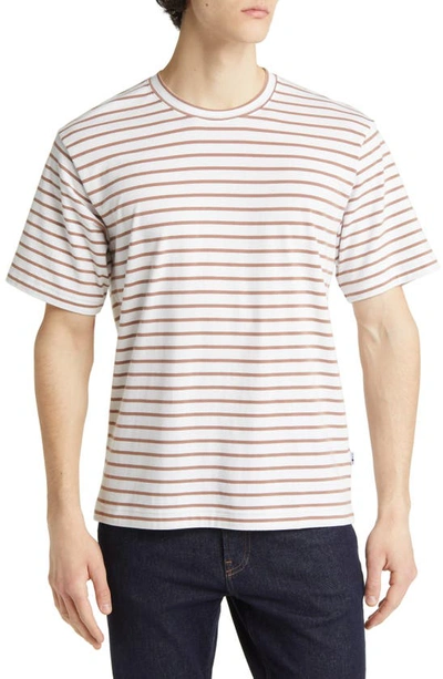 Nn07 Kurt Stripe T-shirt In Brown Stripe